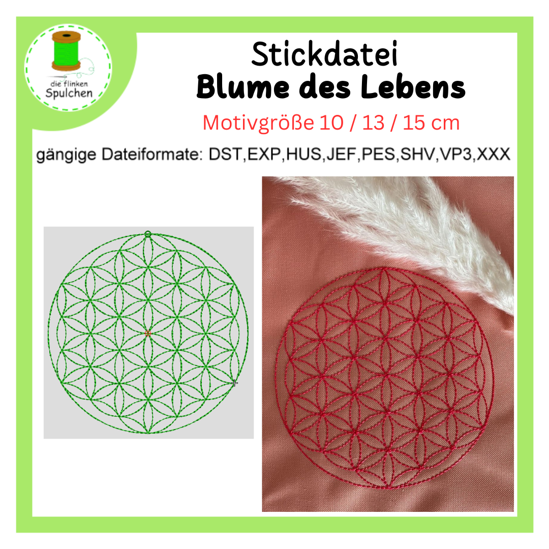 Stickdatei Mandala Lebensblume