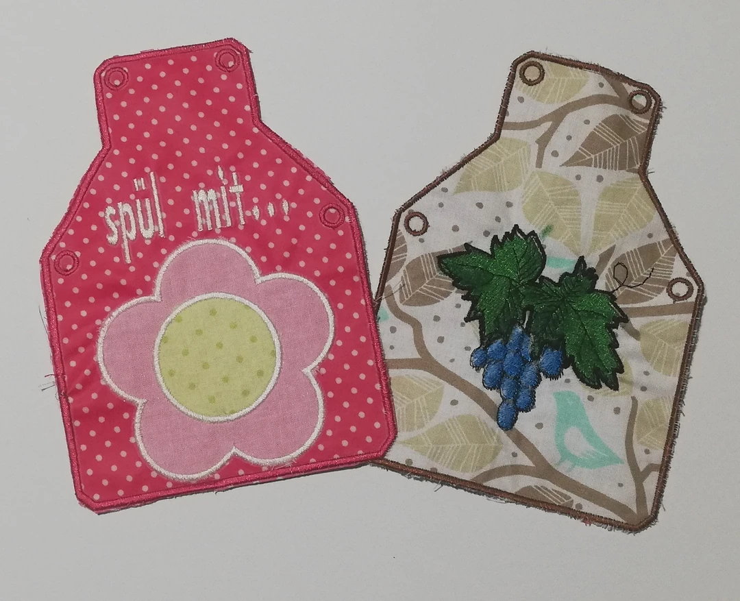 Stickdatei ITH Flaschen Schürze 1