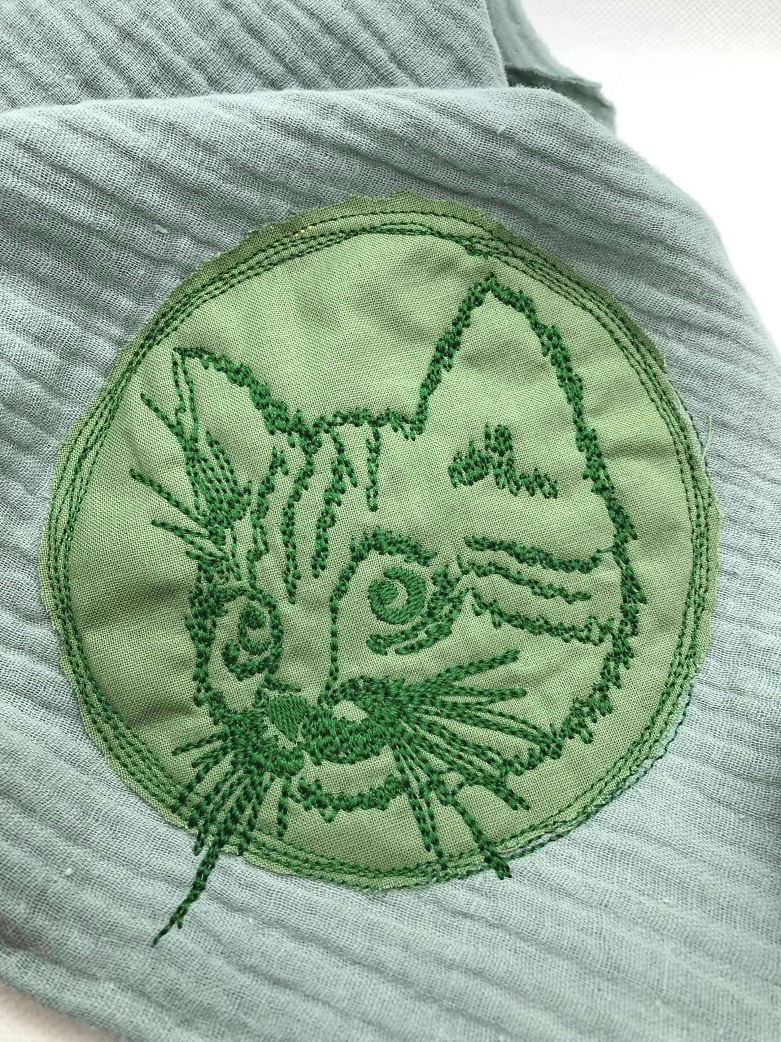 Stickdatei scribble Katzen Kopf in 2 Variationen