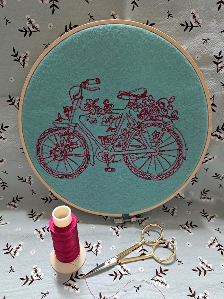Stickdatei scribble Fahrrad