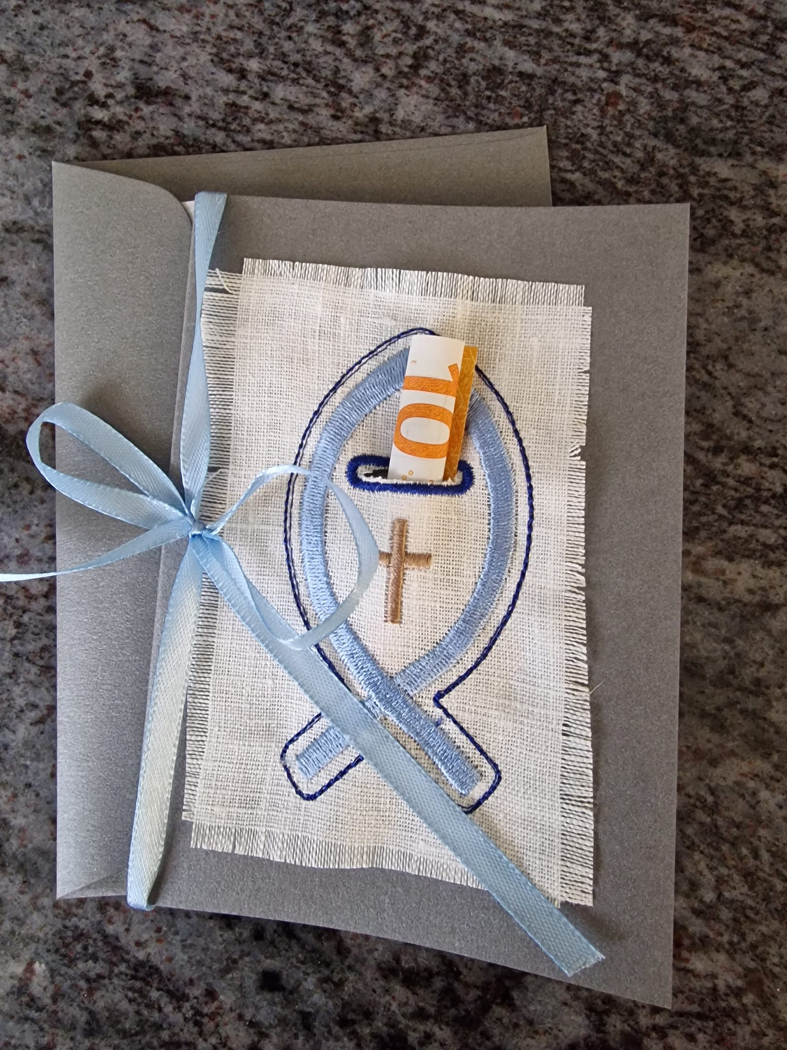 Stickdatei ITH Geldgeschenk Kommunion / Konfirmation / Christlich