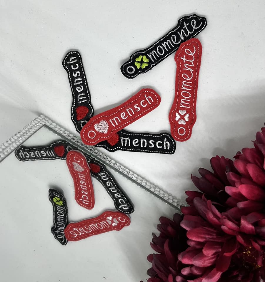 Stickdatei ITH Schlüsselanhänger Herzensmensch und Glücksmomente