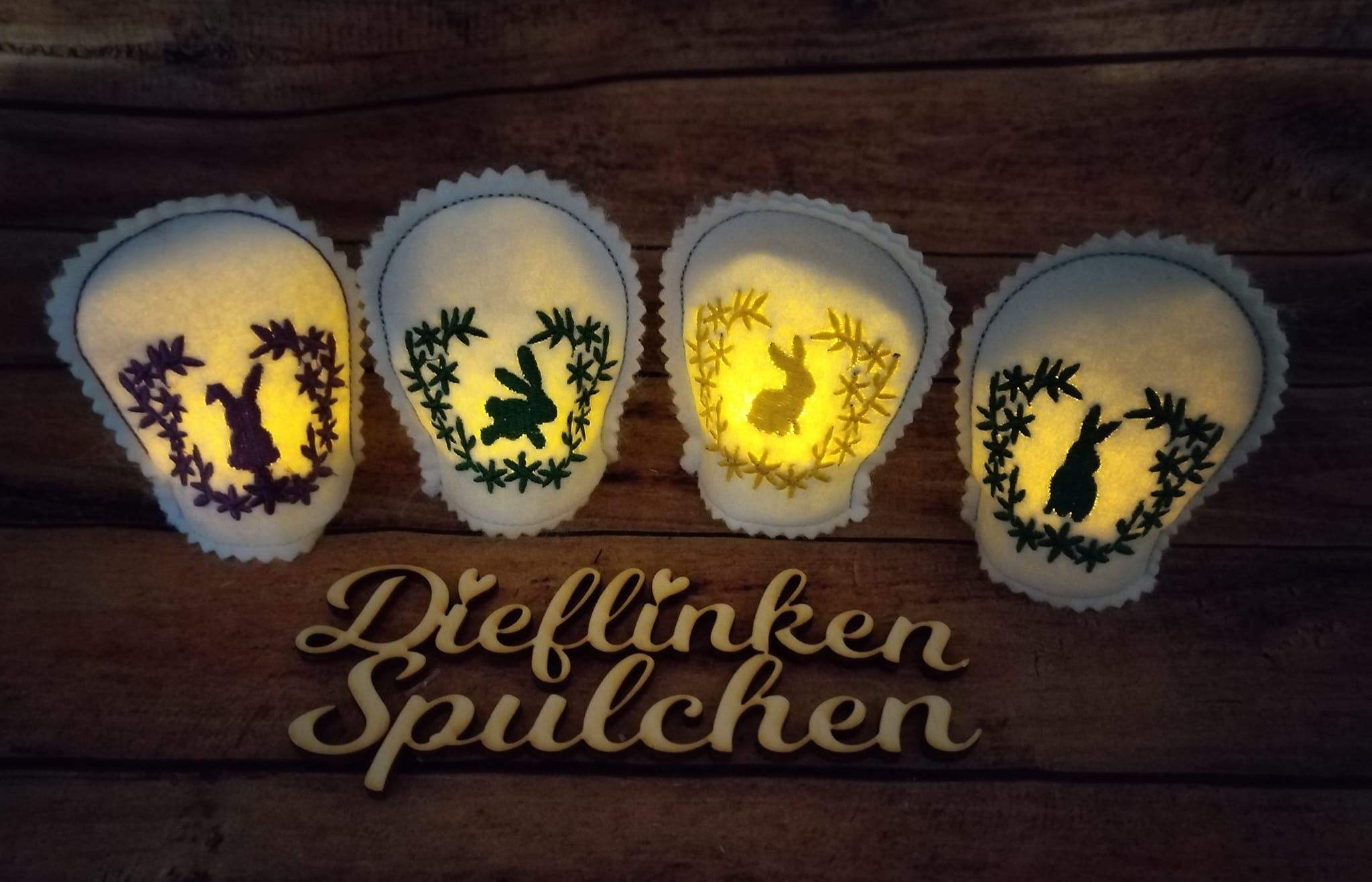 Stickdatei ITH LED Teelicht Cover Hase filigran