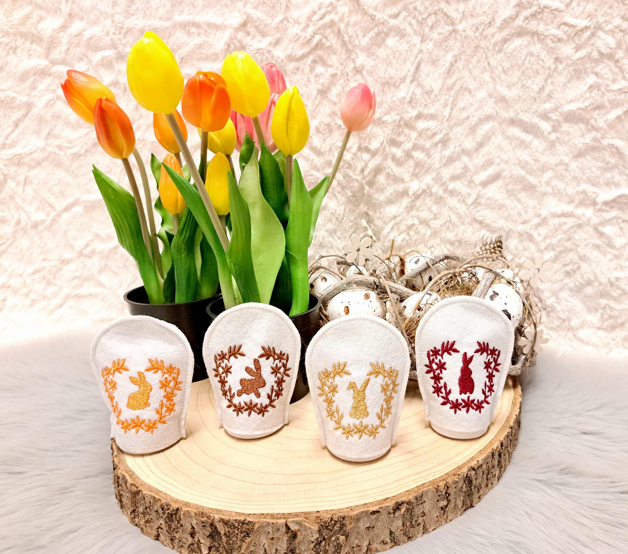 Stickdatei ITH LED Teelicht Cover Hase filigran
