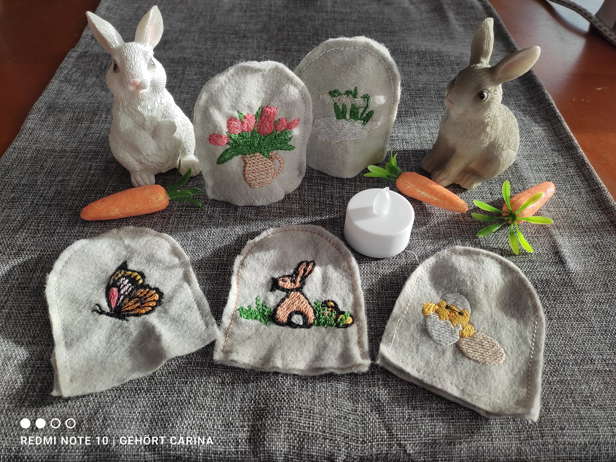 Stickdatei ITH LED Teelicht Cover Ostern