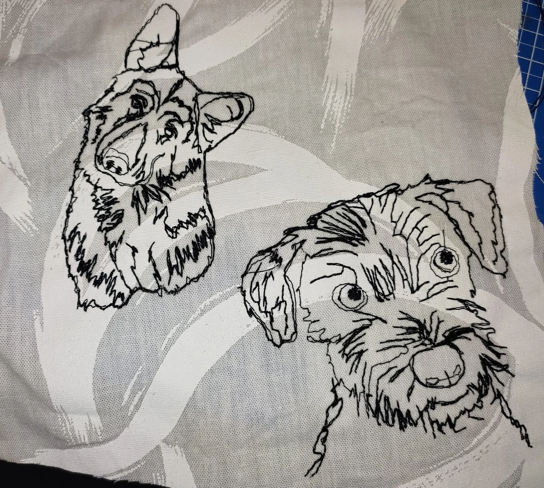 Stickdatei scribble Kontur Hund Terrier