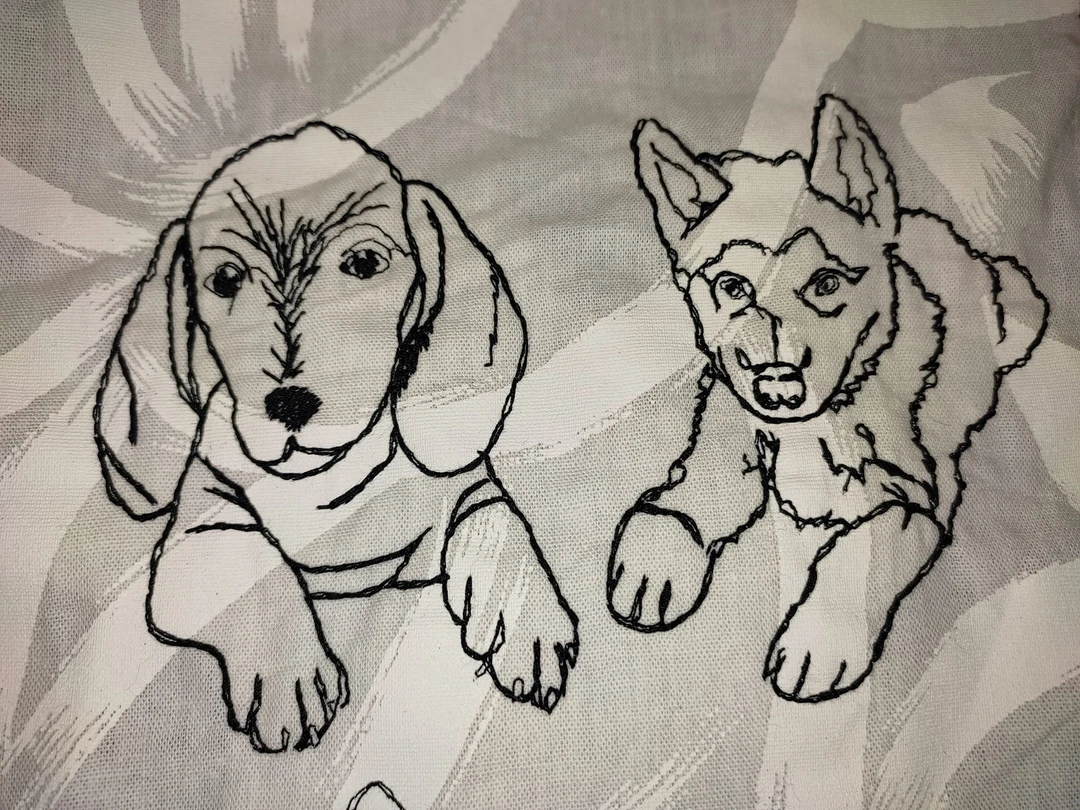 Stickdatei scribble Hund Dackel