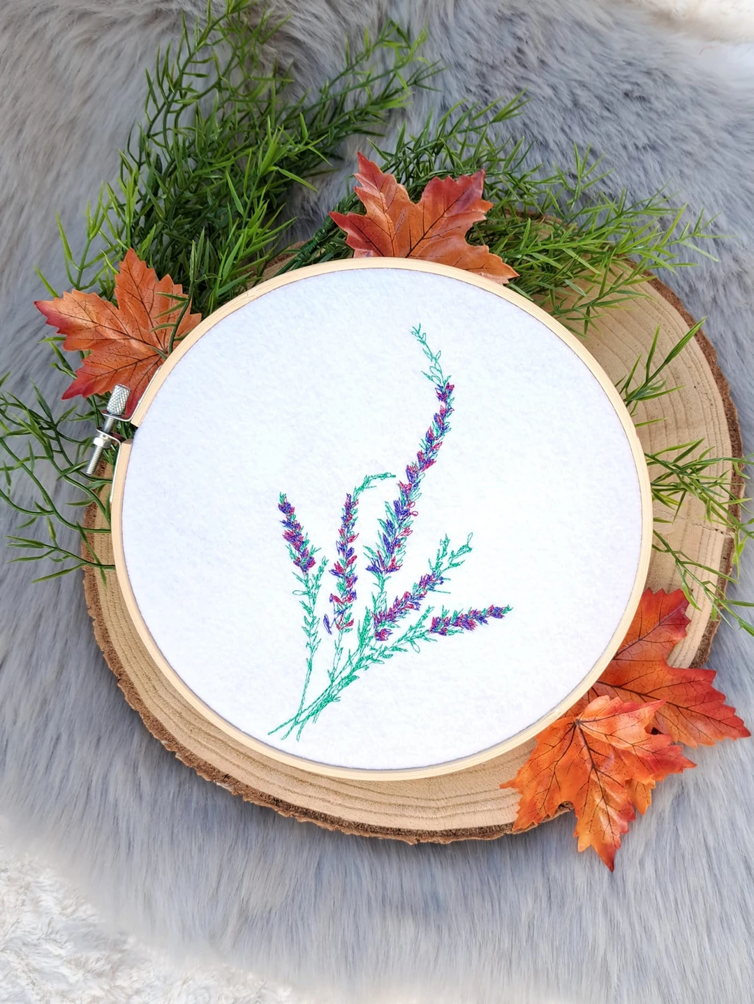 Stickdatei Heidekraut / Erika / Lavendel
