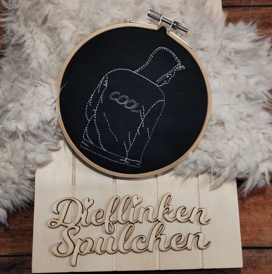 Stickdatei Kontur Junge mit Hoodie