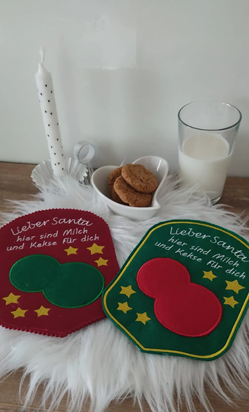 Stickdatei ITH MugRug Santa (englisch)