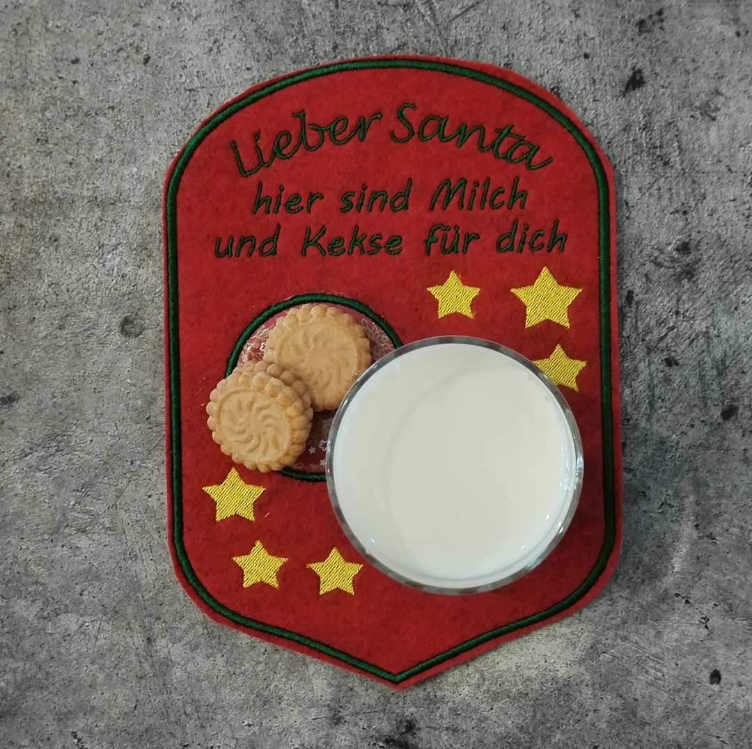 Stickdatei ITH MugRug Santa (englisch)