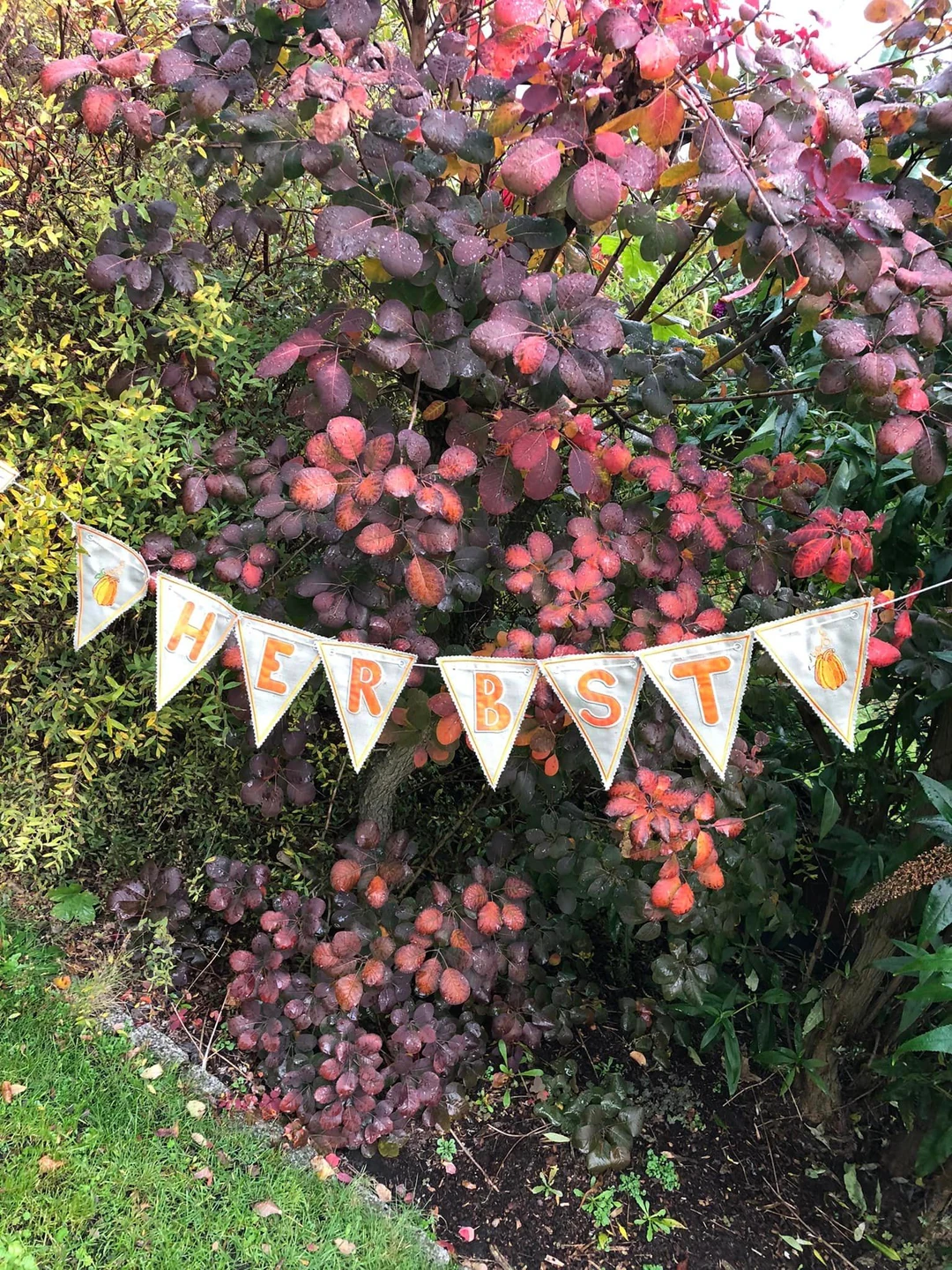 Stickdatei ITH Wimpelkette Herbst / Halloween