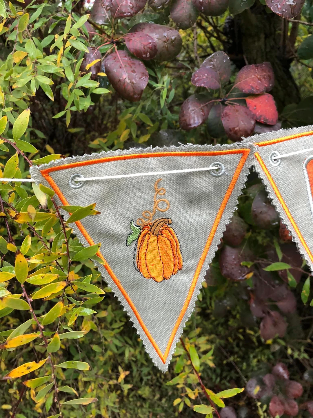 Stickdatei ITH Wimpelkette Herbst / Halloween