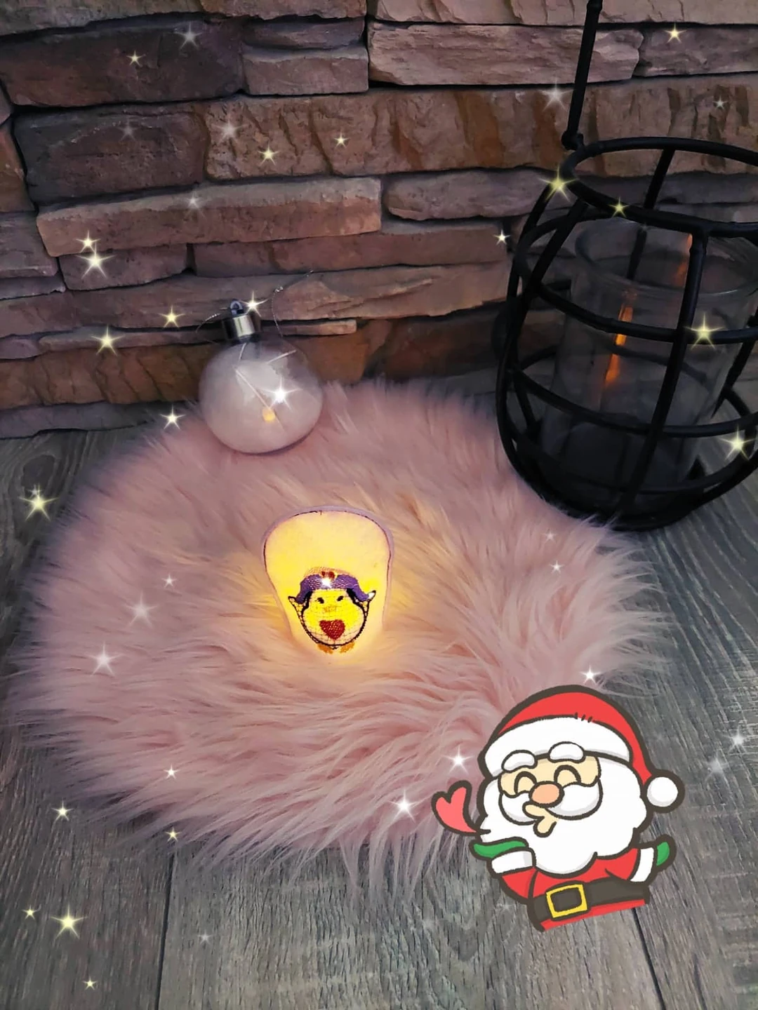Stickdatei ITH LED - Teelicht Cover Pinguine