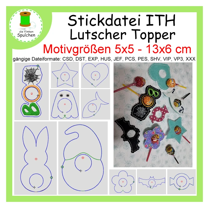 Stickdatei ITH Lutscher Cover