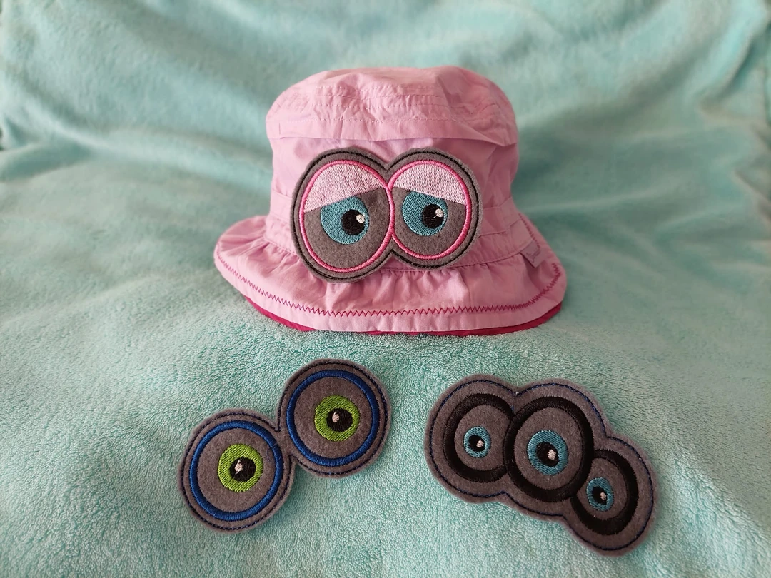 Stickdatei ITH Patches Augen 