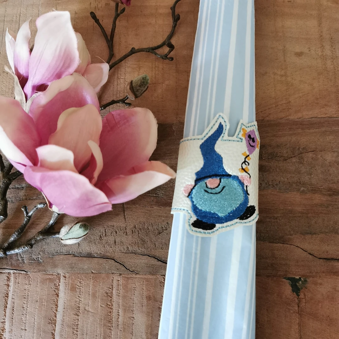 Stickdatei ITH Serviettenringe Gnome