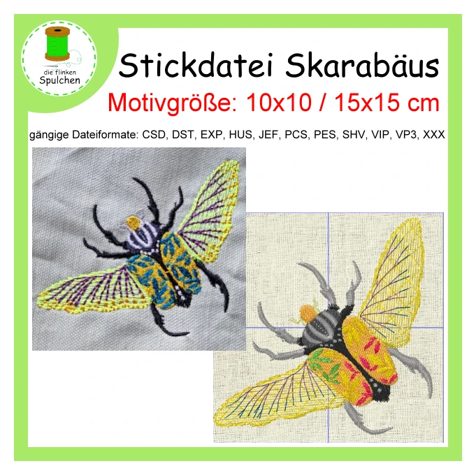 Stickdatei Vollstick Skarabäus
