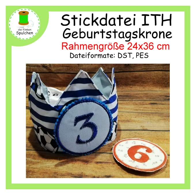 Stickdatei ITH Krone