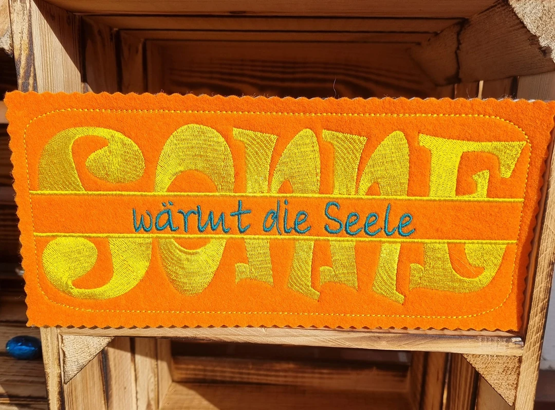 Stickdatei geteilte Wörter Urlaub