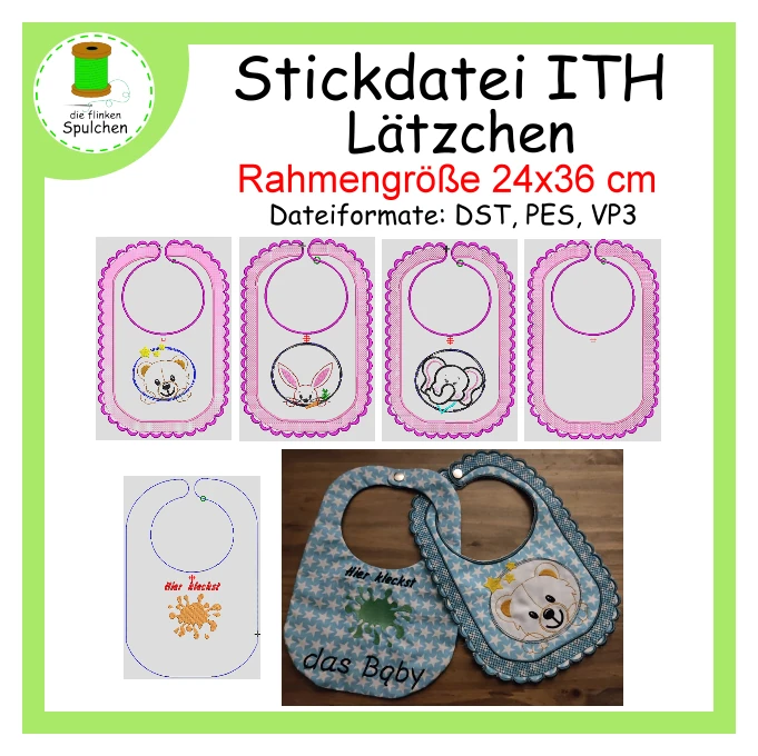 Stickdatei ITH Lätzchen