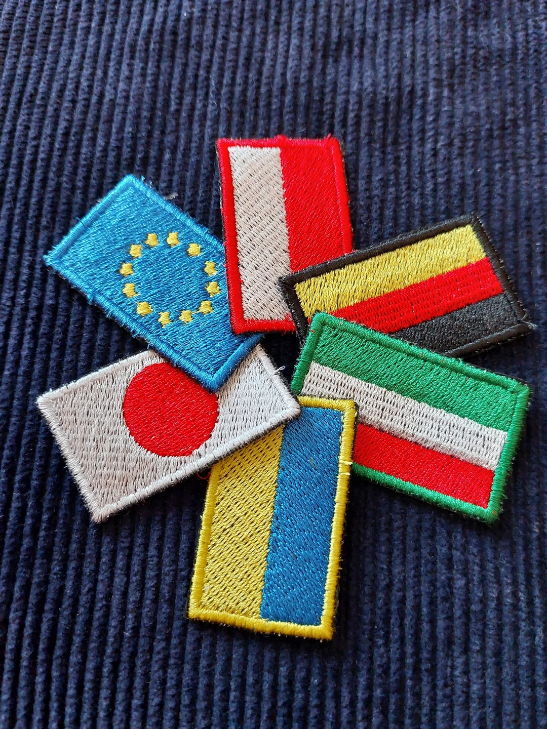 Stickdatei ITH Patches Länder - Flaggen