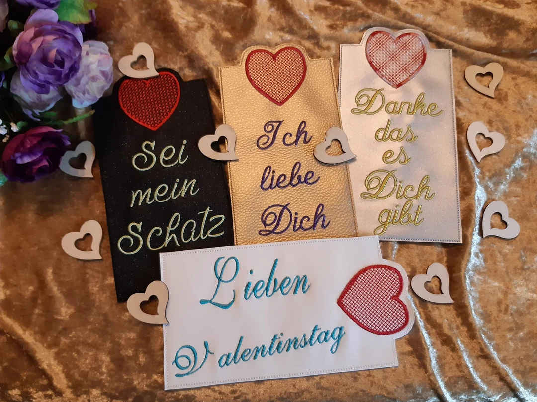 Stickdatei ITH Schokohüllen mit Motiven