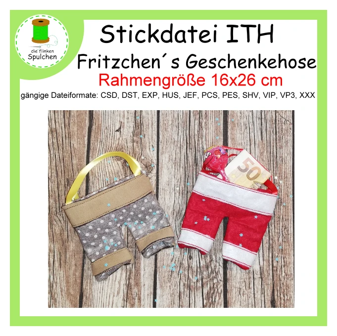 Stickdatei ITH Fritzchens Geschenkehose