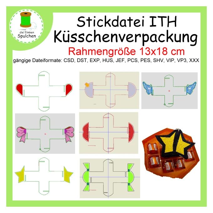 Stickdatei ITH Küsschen - Verpackung