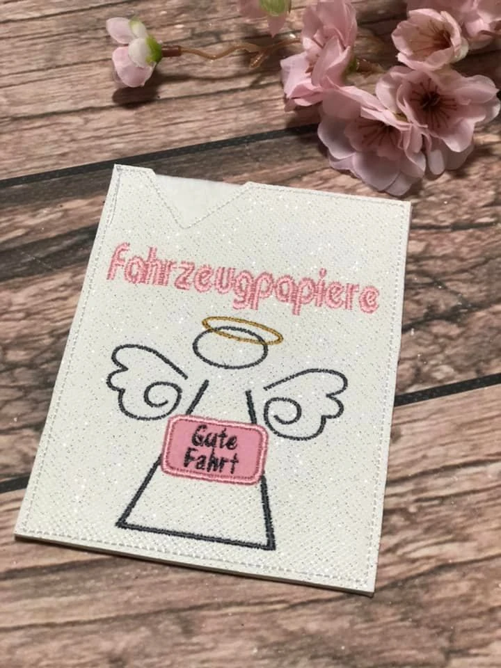Stickdatei ITH Fahrzeugpapier Hülle