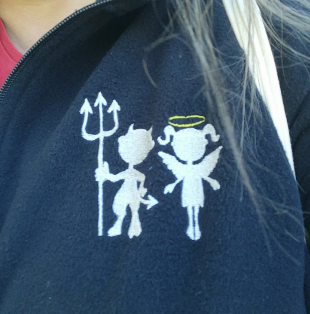 Stickdatei Engel und Teufel