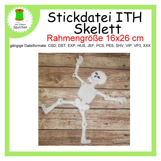 Stickdatei ITH Skelett