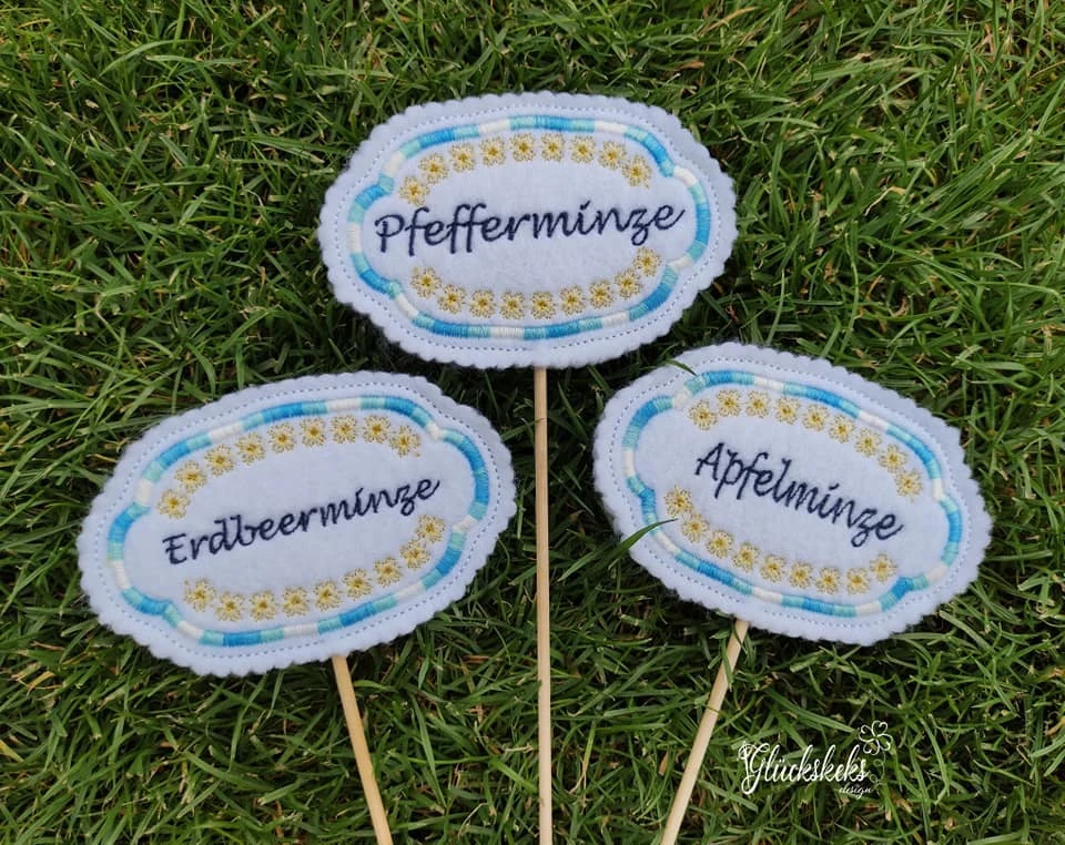Stickdatei ITH Garten - Minze - Stecker