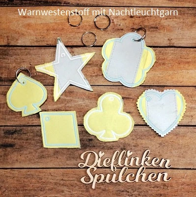 Stickdatei ITH Formen Anhänger