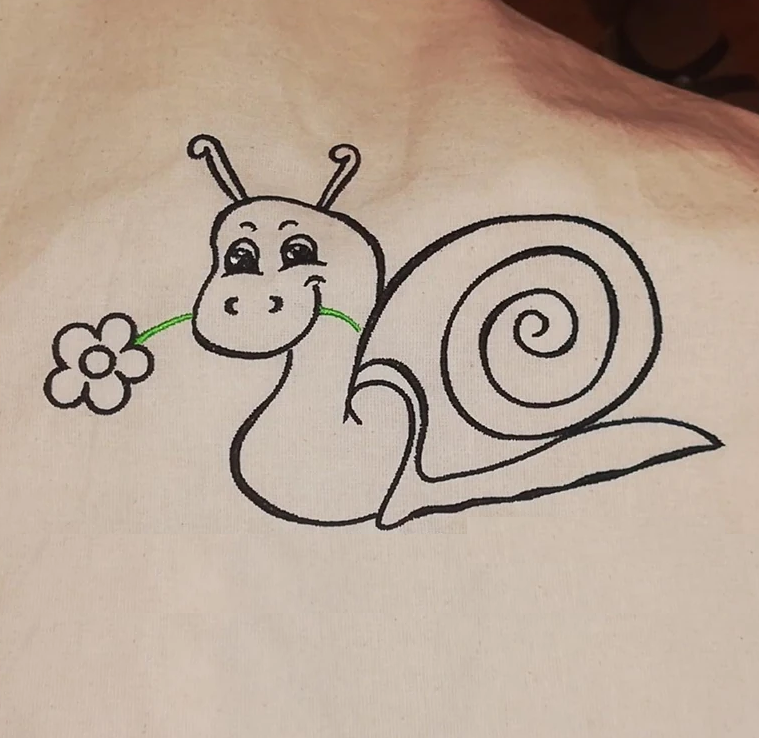 Stickdatei Outline / Ausmalbild Schnecke