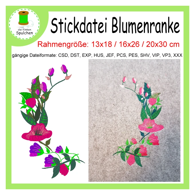 Stickdatei Blumenranke