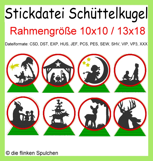 Stickdatei ITH Schüttel Kugel