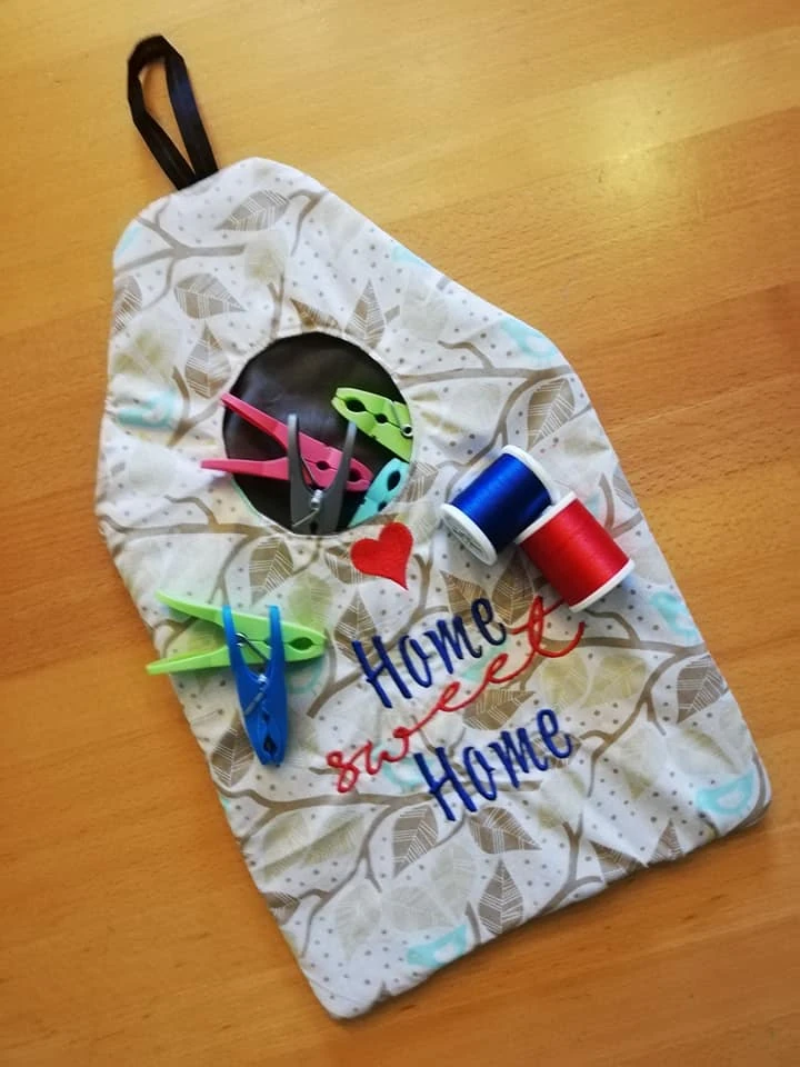 Wäscheklammerbeutel Motiv mit Schnittmuster