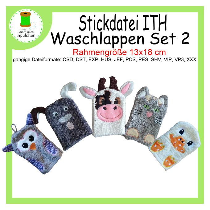 Stickdatei ITH Waschlappen 2