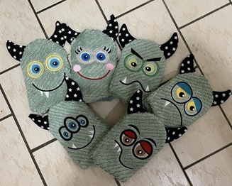 Stickdatei ITH Waschlappen Monster