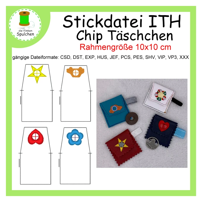 Stickdatei ITH Chiptäschchen