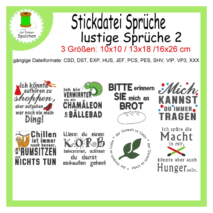 Stickdatie Spruch lustige Sprüche 2