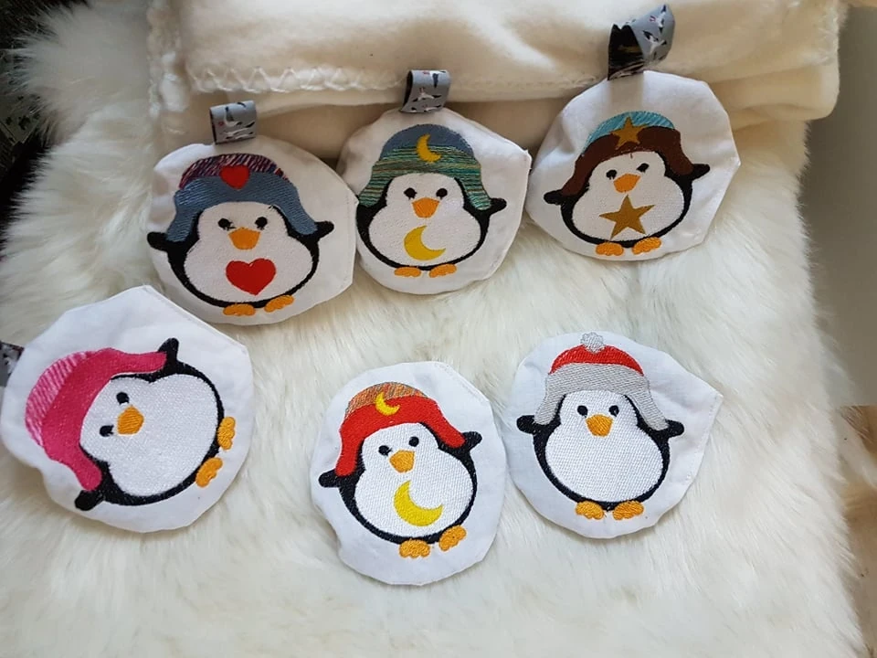 Stickdatei Vollstick Happy Pinguine