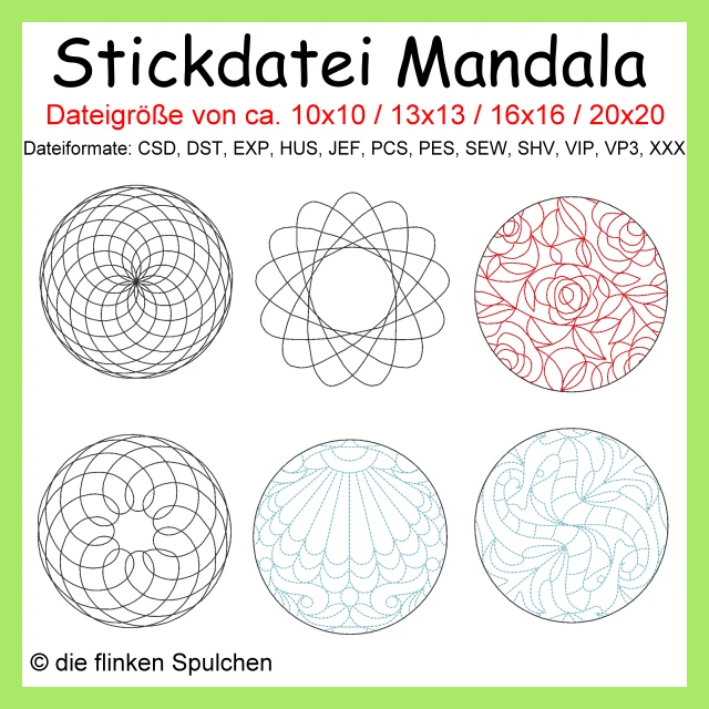 Stickdatei Konturen Mandala 1