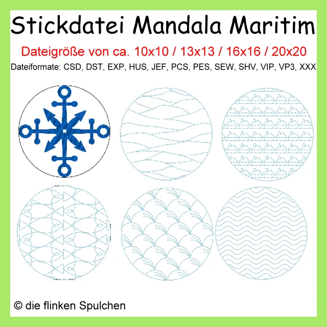 Stickdatei Mandala 2 Maritim