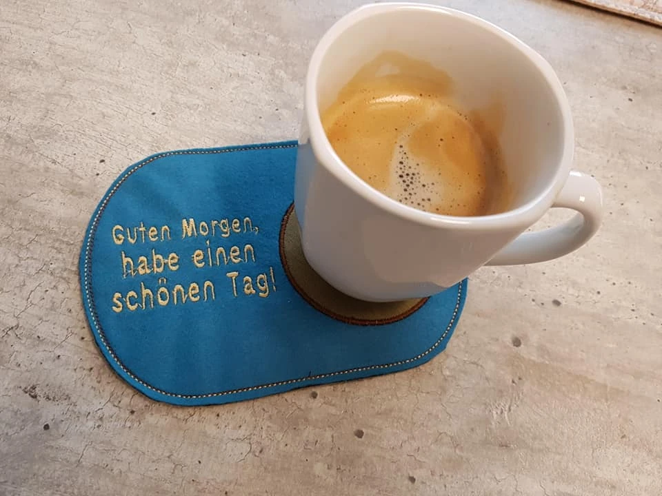 Stickdatei ITH MugRug Kaffee