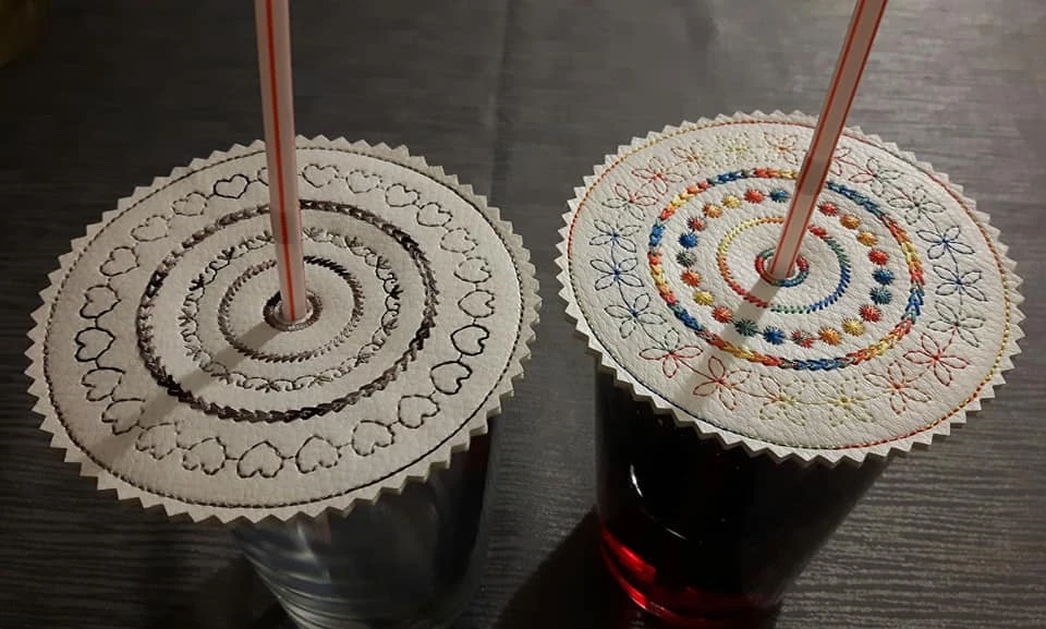 Stickdatei ITH MugRug + Glasdeckel Circle