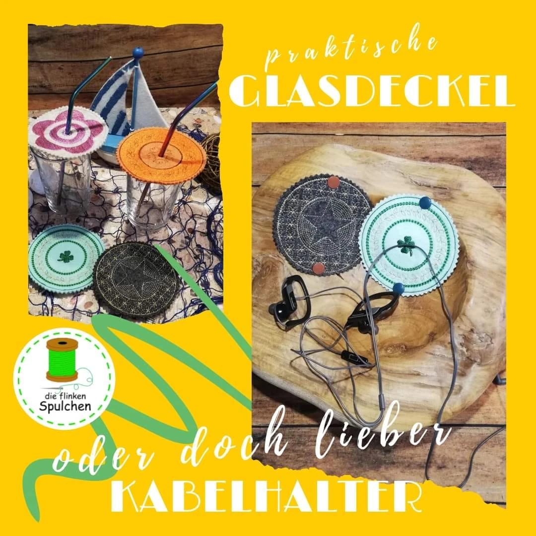 Stickdatei ITH MugRug + Glasdeckel Circle