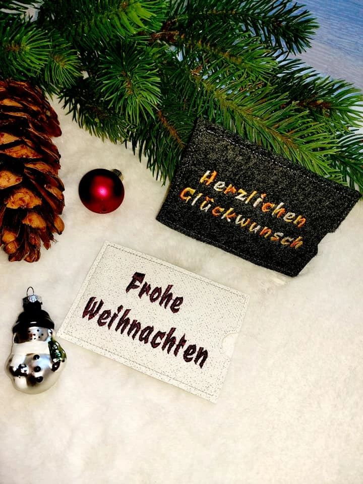 Stickdatei ITH Geld oder Gutscheinkarten Hülle