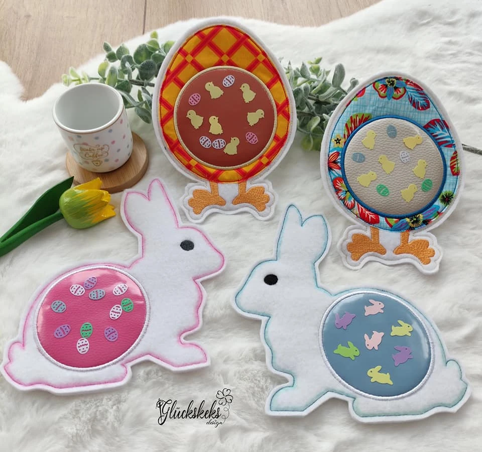 Stickdatei ITH MugRug Ostern